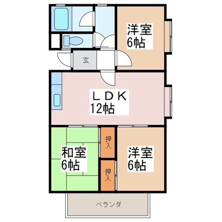 島内駅 徒歩5分 2階の物件間取画像